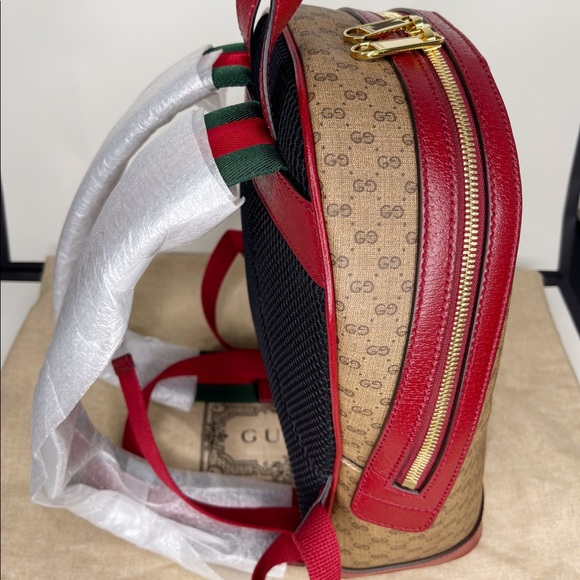 GUCCI X DORAEMON Logo GG Supreme Monogram Ophidia Small Backpack Bag $3650 NWT - Picture 9 of 16